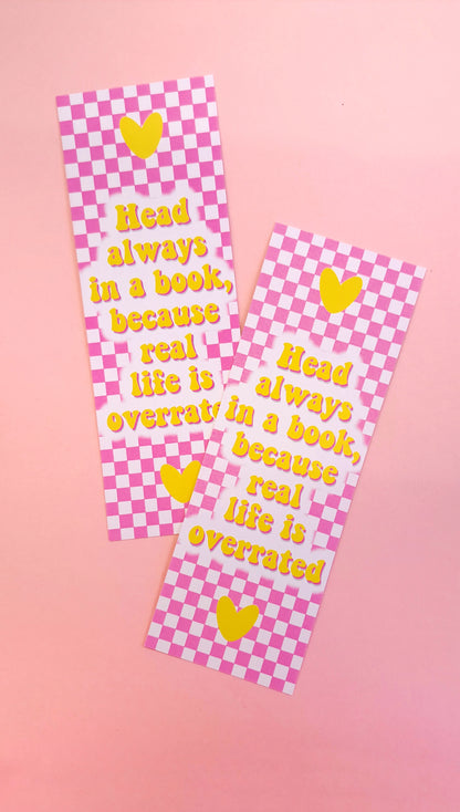 Head In a Book Bookmark