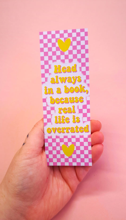 Head In a Book Bookmark