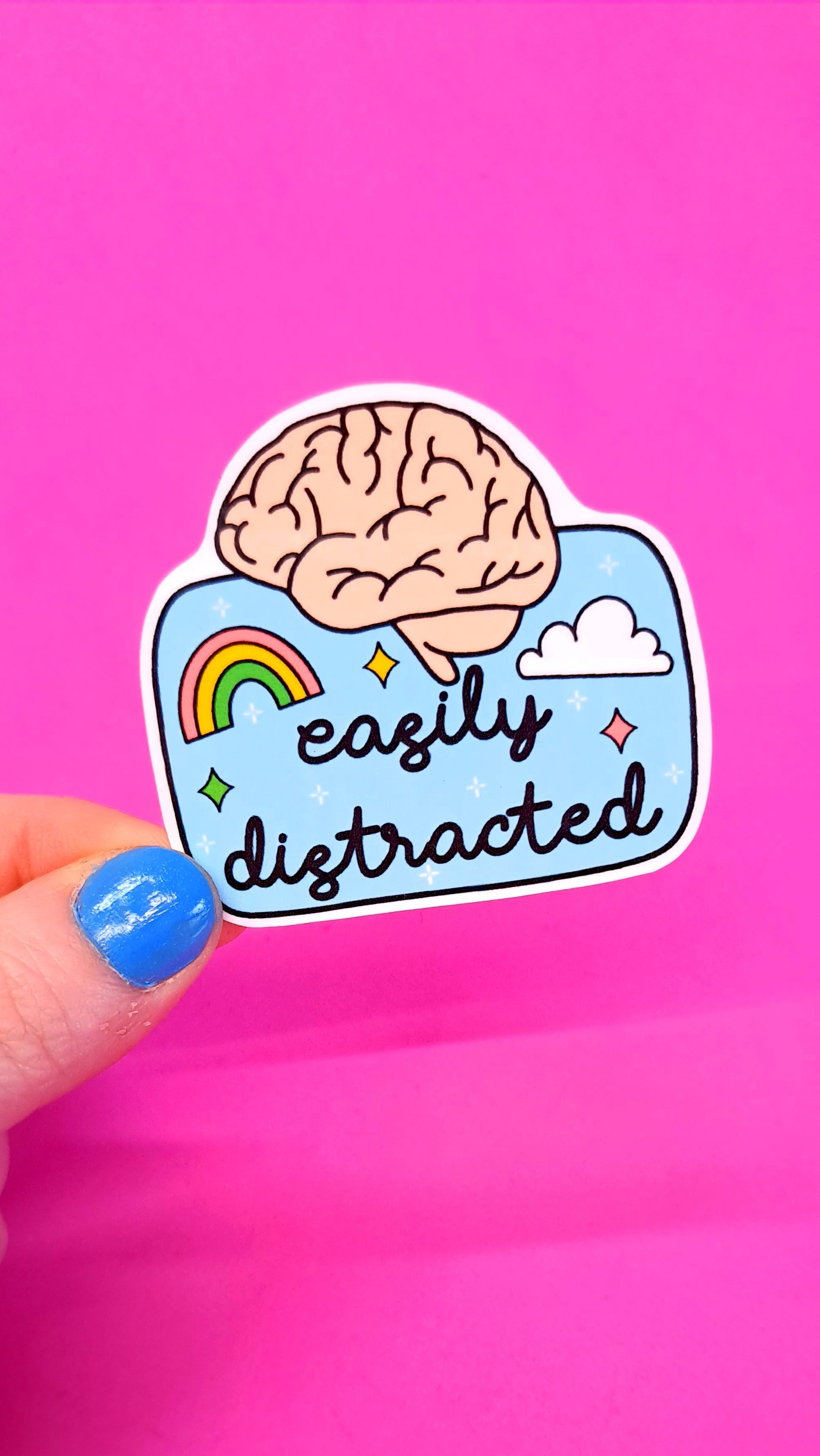 Easily Distracted Sticker – Dorkface