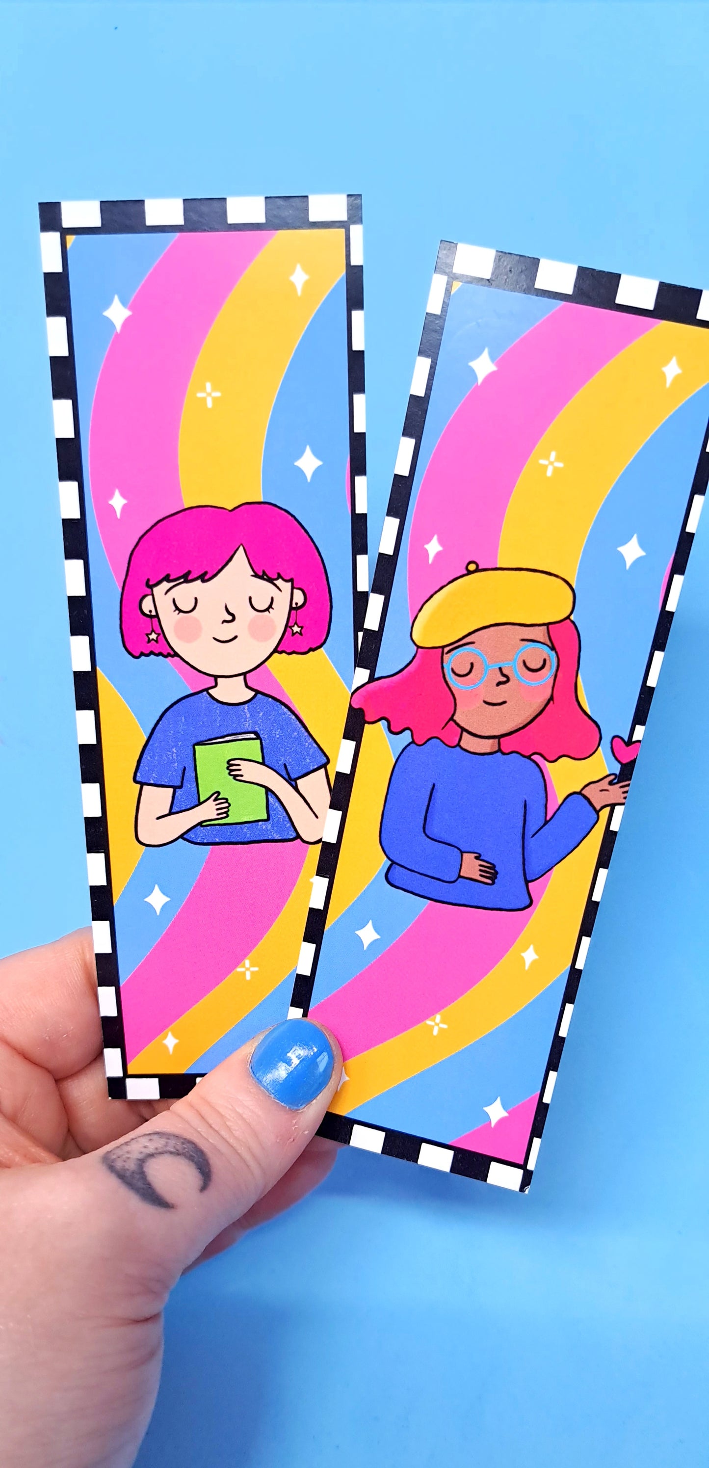 Checkered Girl Bookmarks