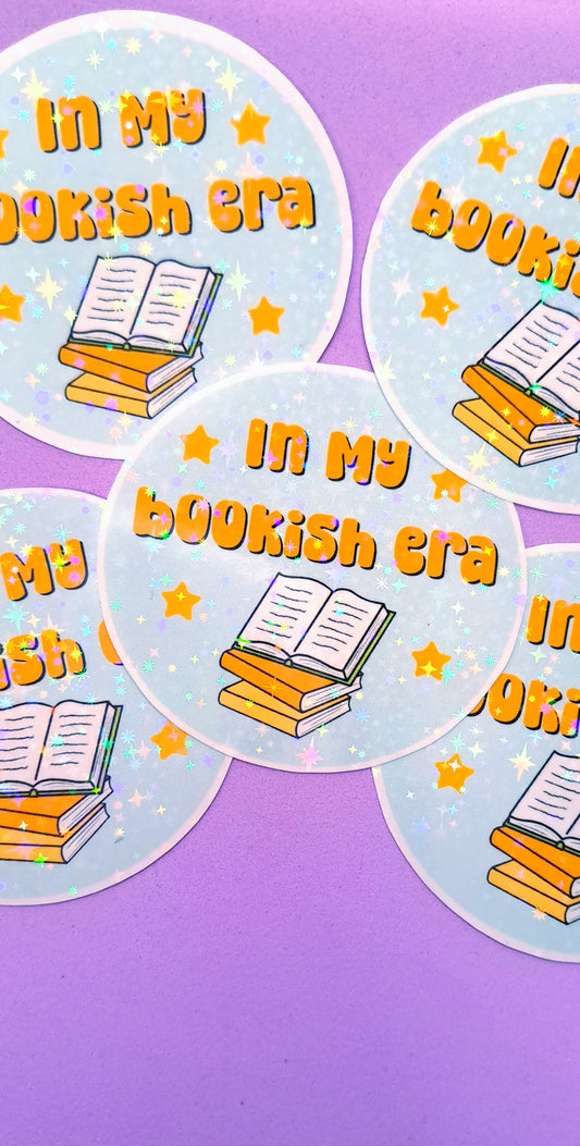 Bookish Era Glitter Sticker