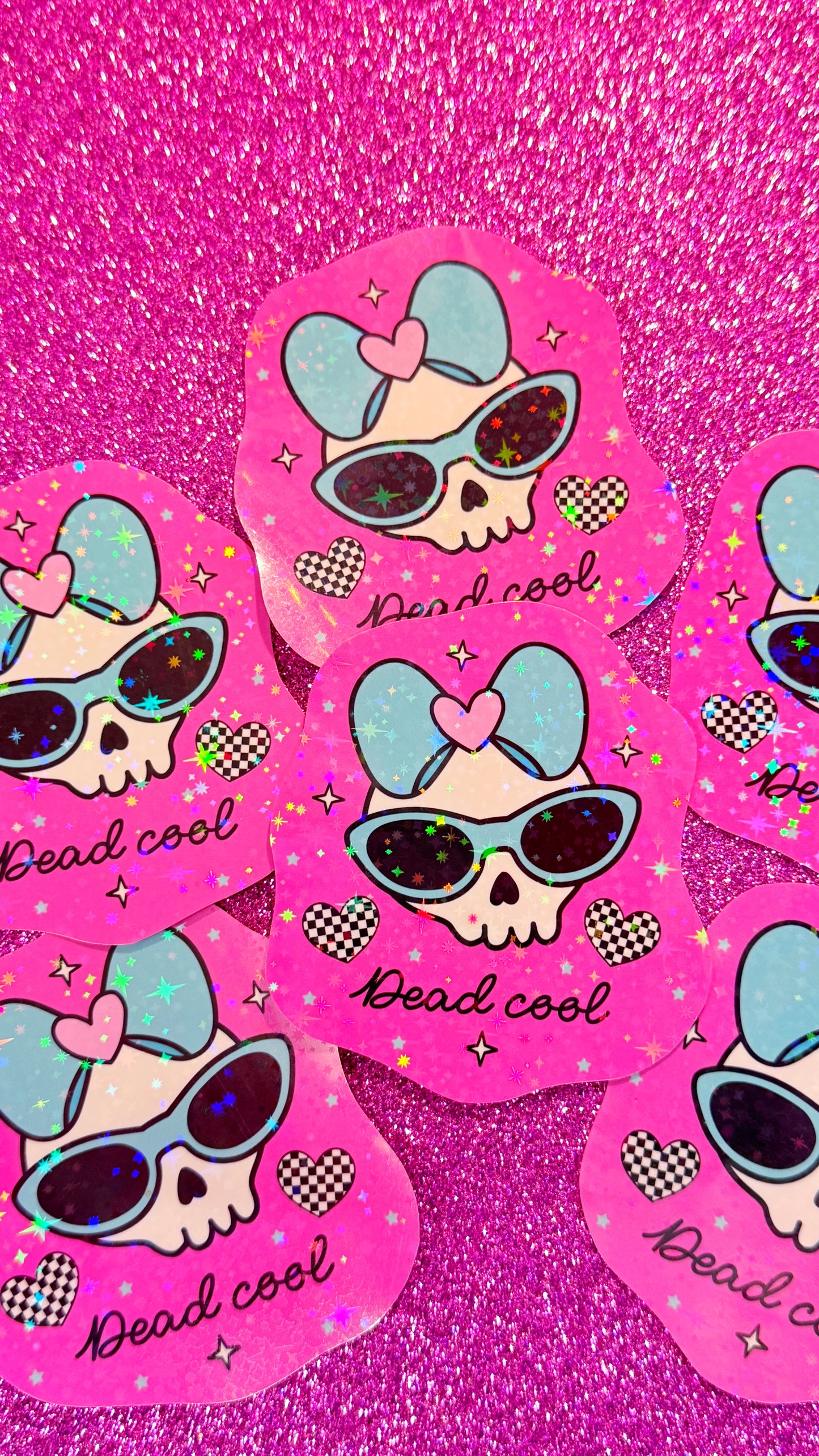 Dead Cool Glitter Sticker