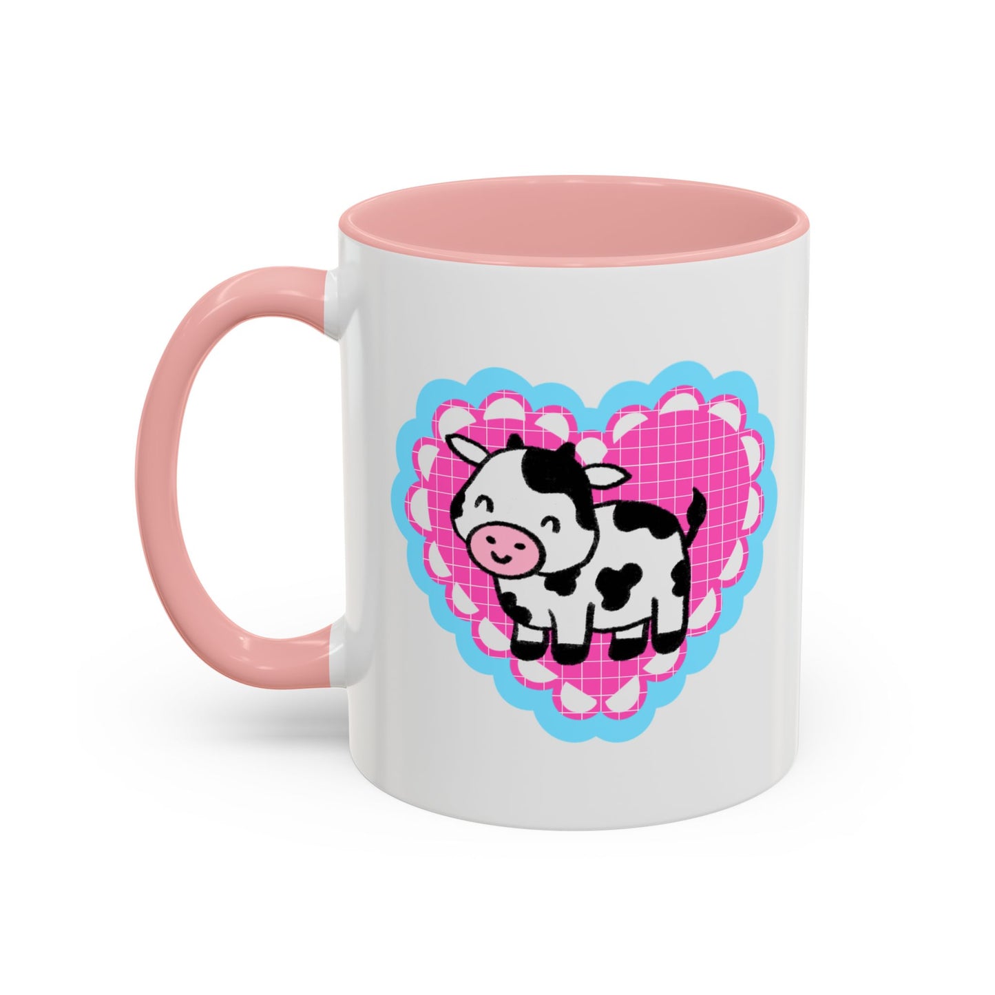 Cute Cow Heart Accent Coffee Mug