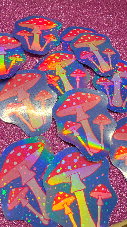 Sparkly Mushroom Sticker