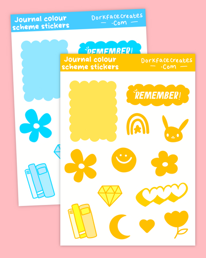 Journal Colour Theme Stickers