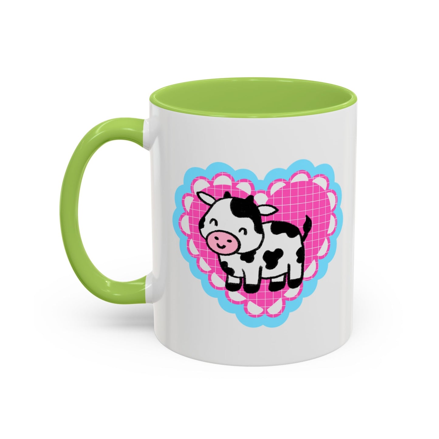 Cute Cow Heart Accent Coffee Mug