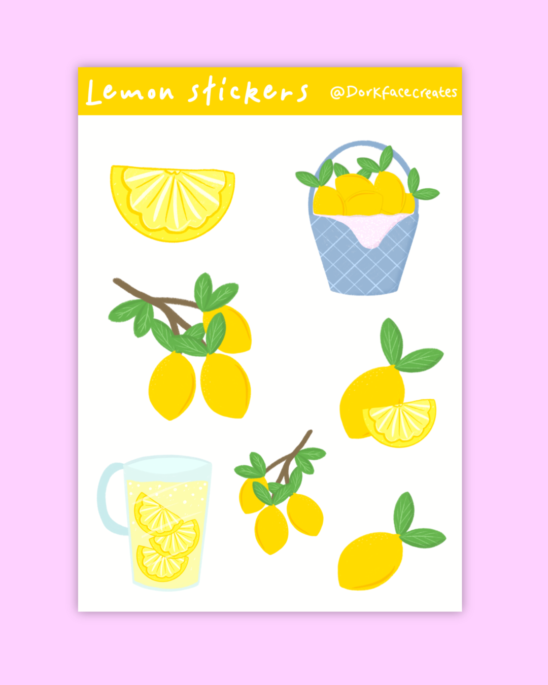 Lemon Sticker Sheet