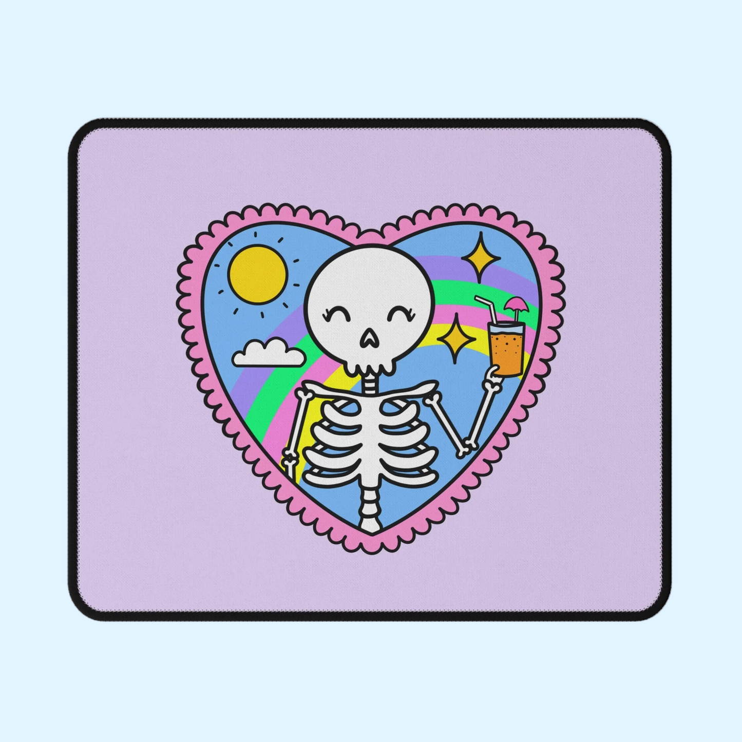 Summer Skele Non-Slip Mouse Pad