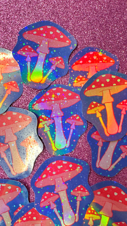 Sparkly Mushroom Sticker
