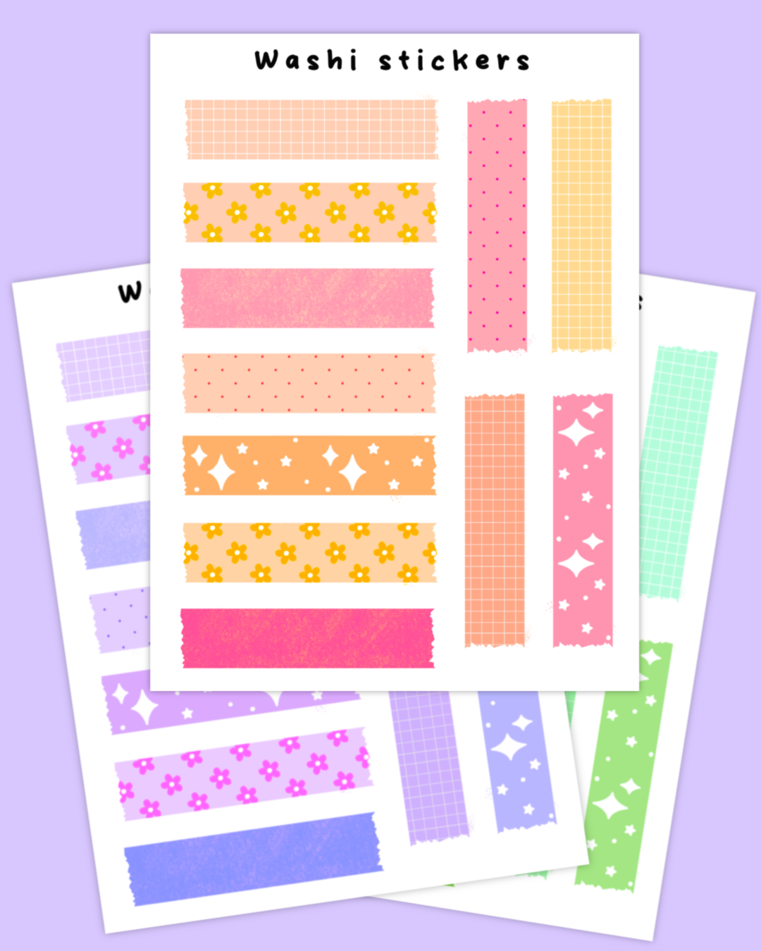 Washi Tape Sticker Sheet