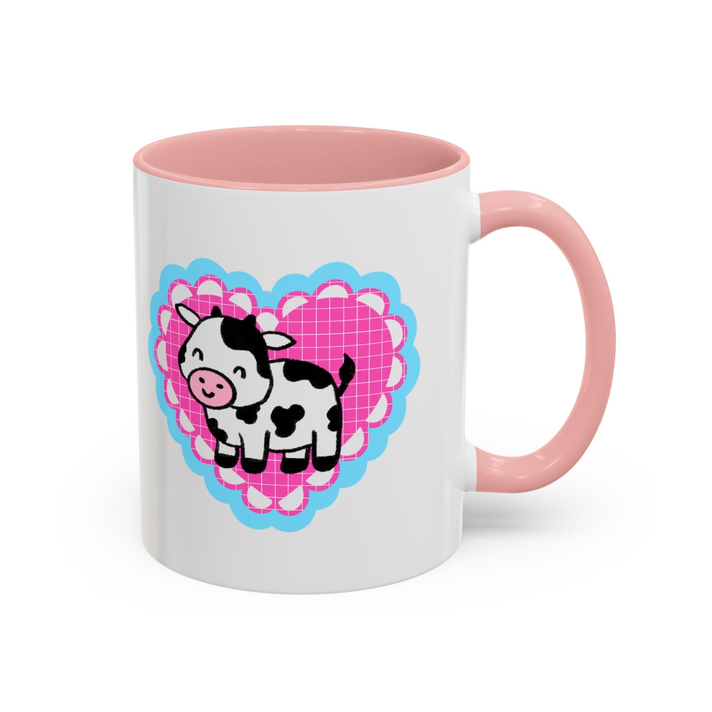 Cute Cow Heart Accent Coffee Mug