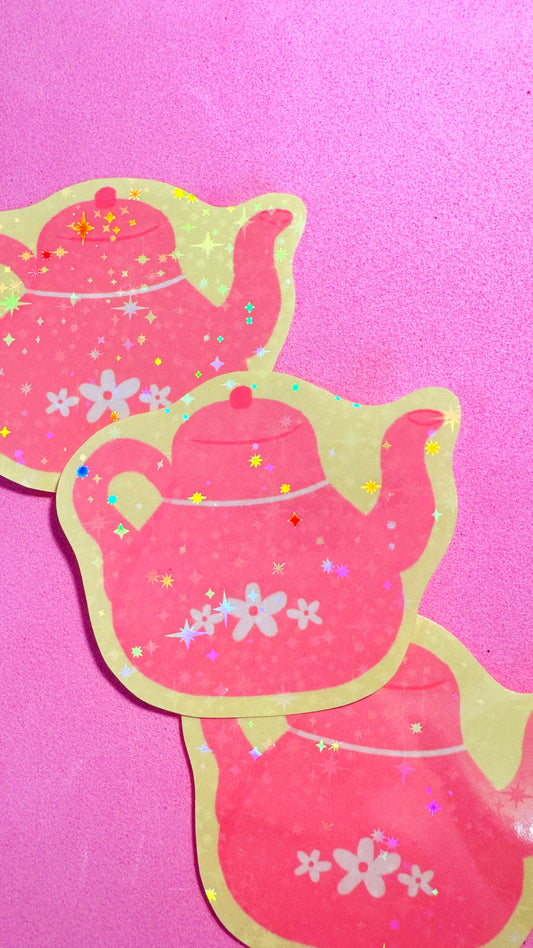 Pink Teapot Sticker