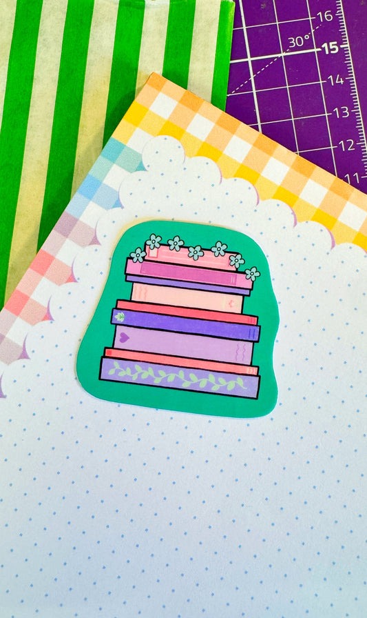 Book Pile Sticker