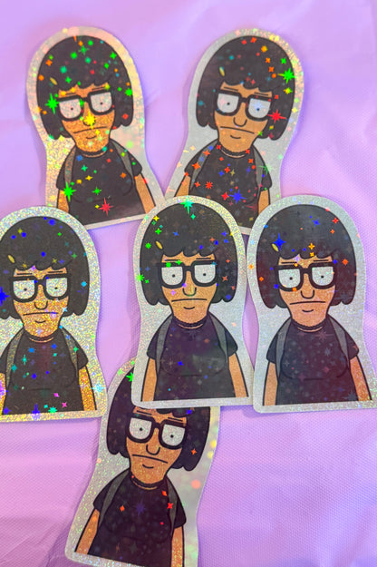 Goth Tina Glitter Sticker