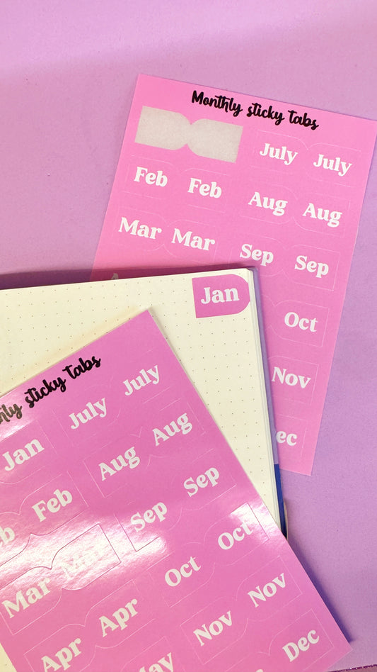 Monthly Sticky Tabs