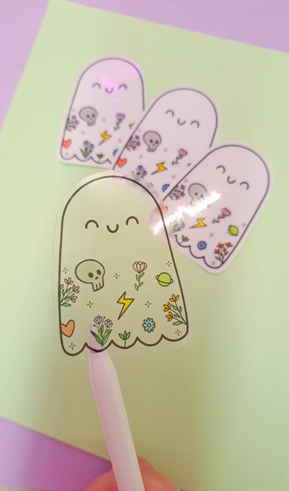 Transparent Tattoo Ghost Sticker