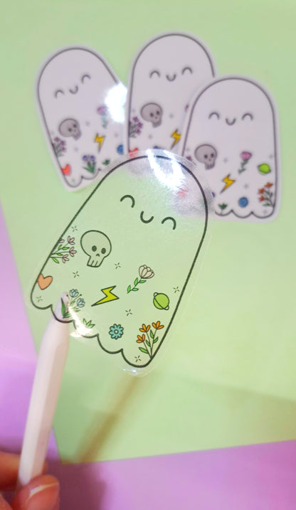 Transparent Tattoo Ghost Sticker