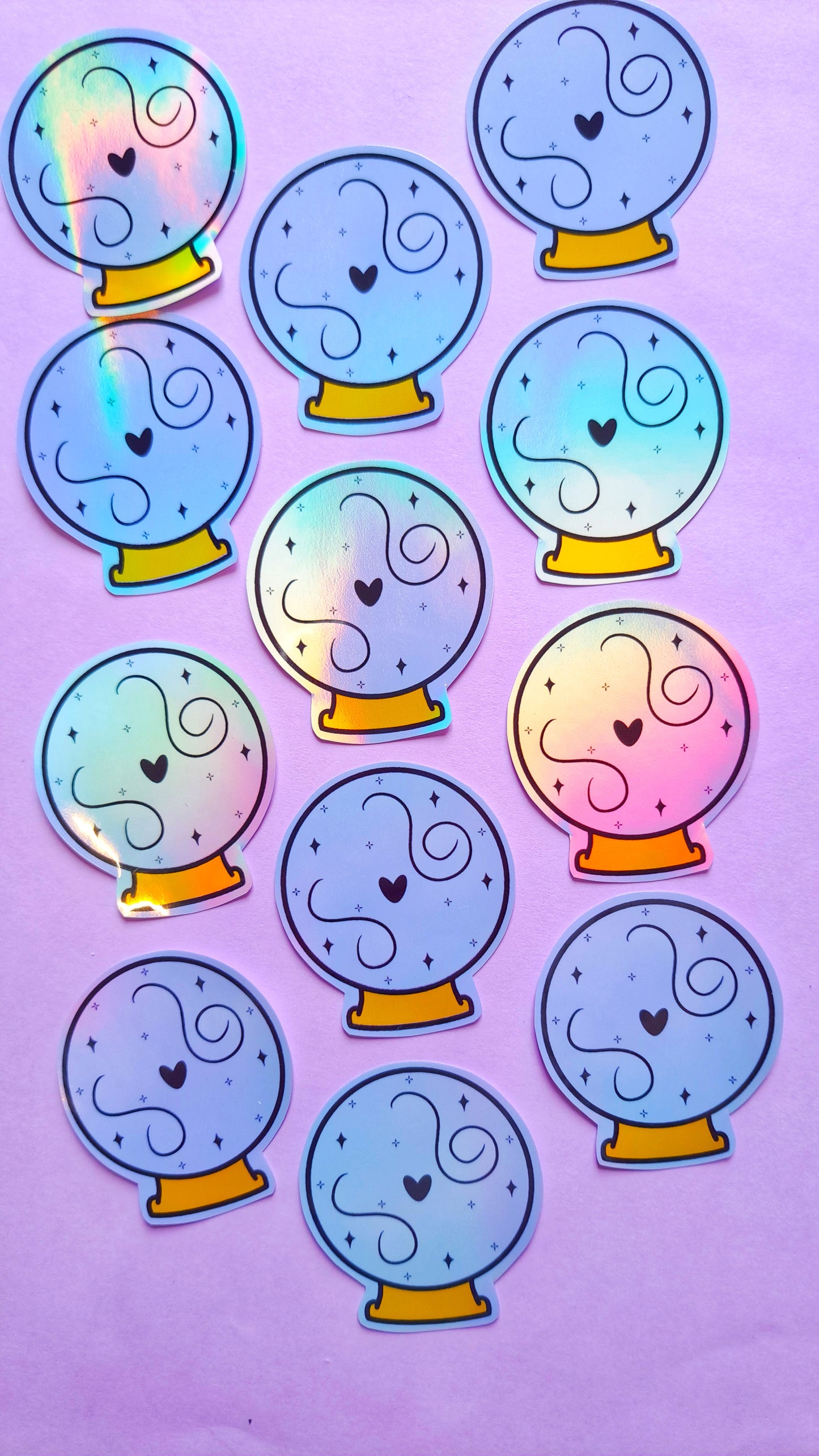 Holographic Crystal Ball Sticker
