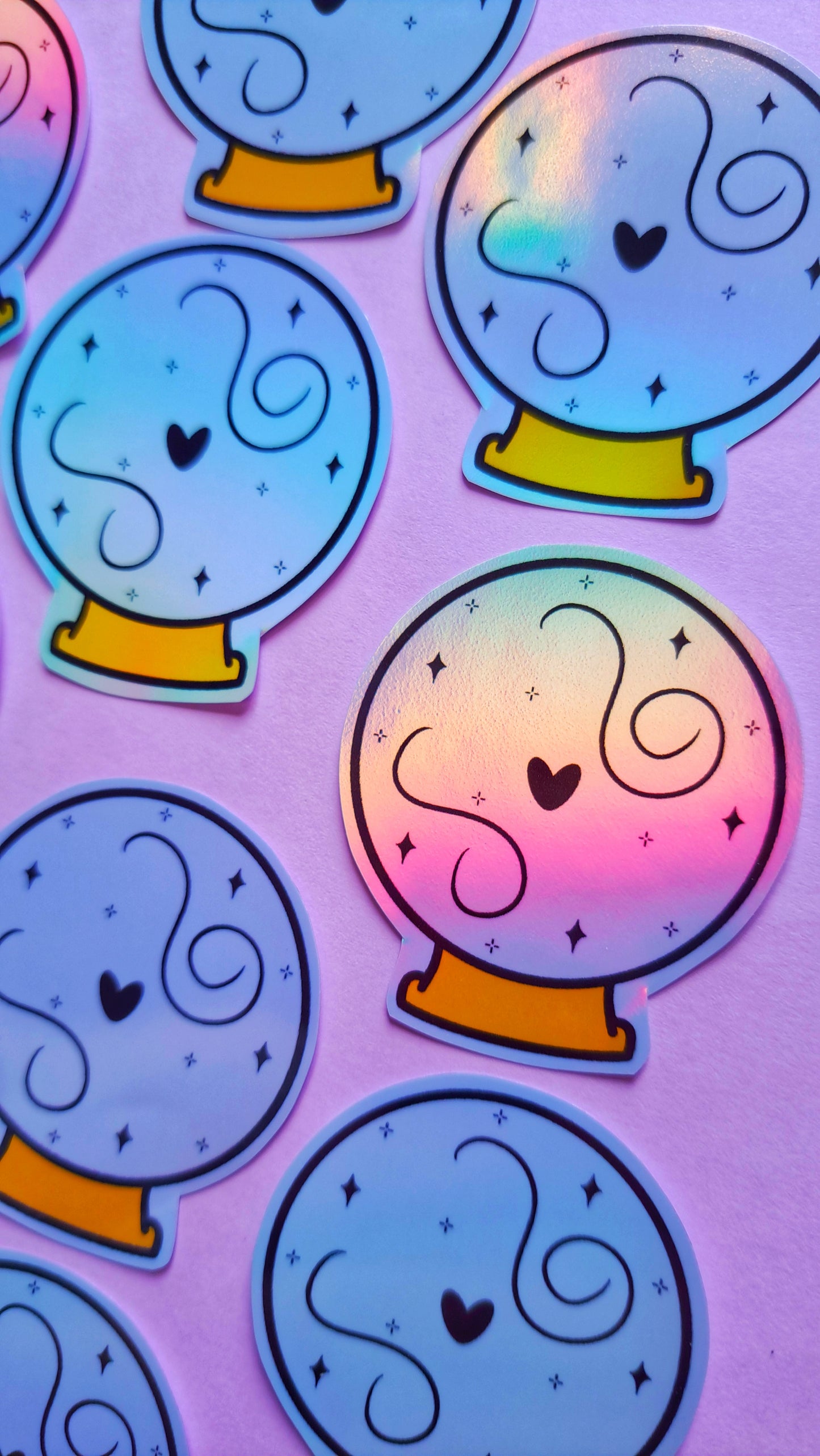 Holographic Crystal Ball Sticker