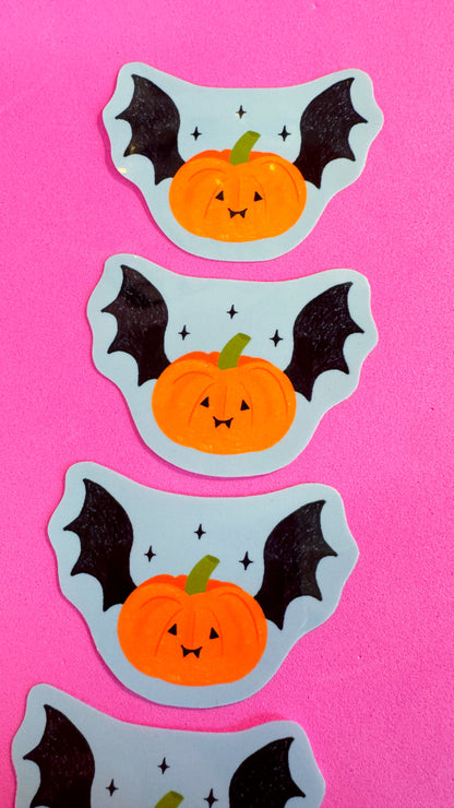 Pumpkin Bat Sticker