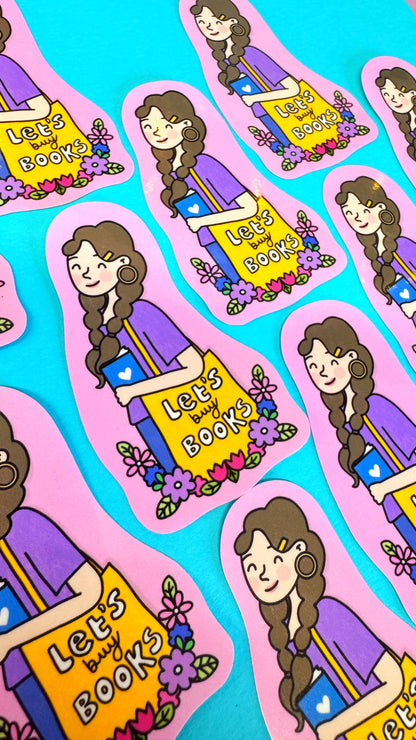 Let’s Buy Books Sticker