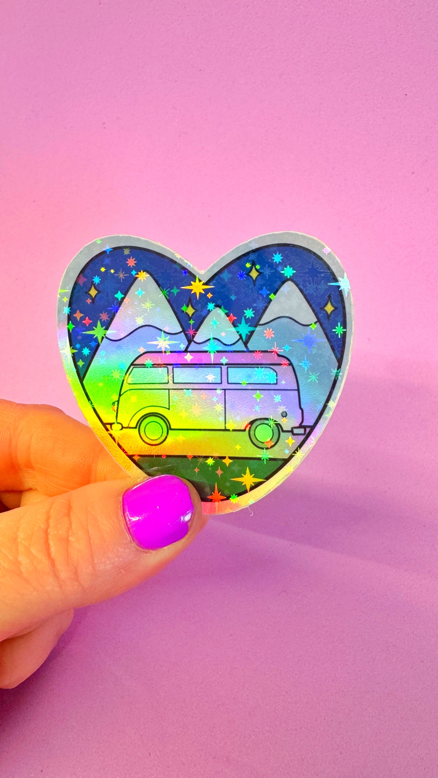 Camper Van Holo Sticker