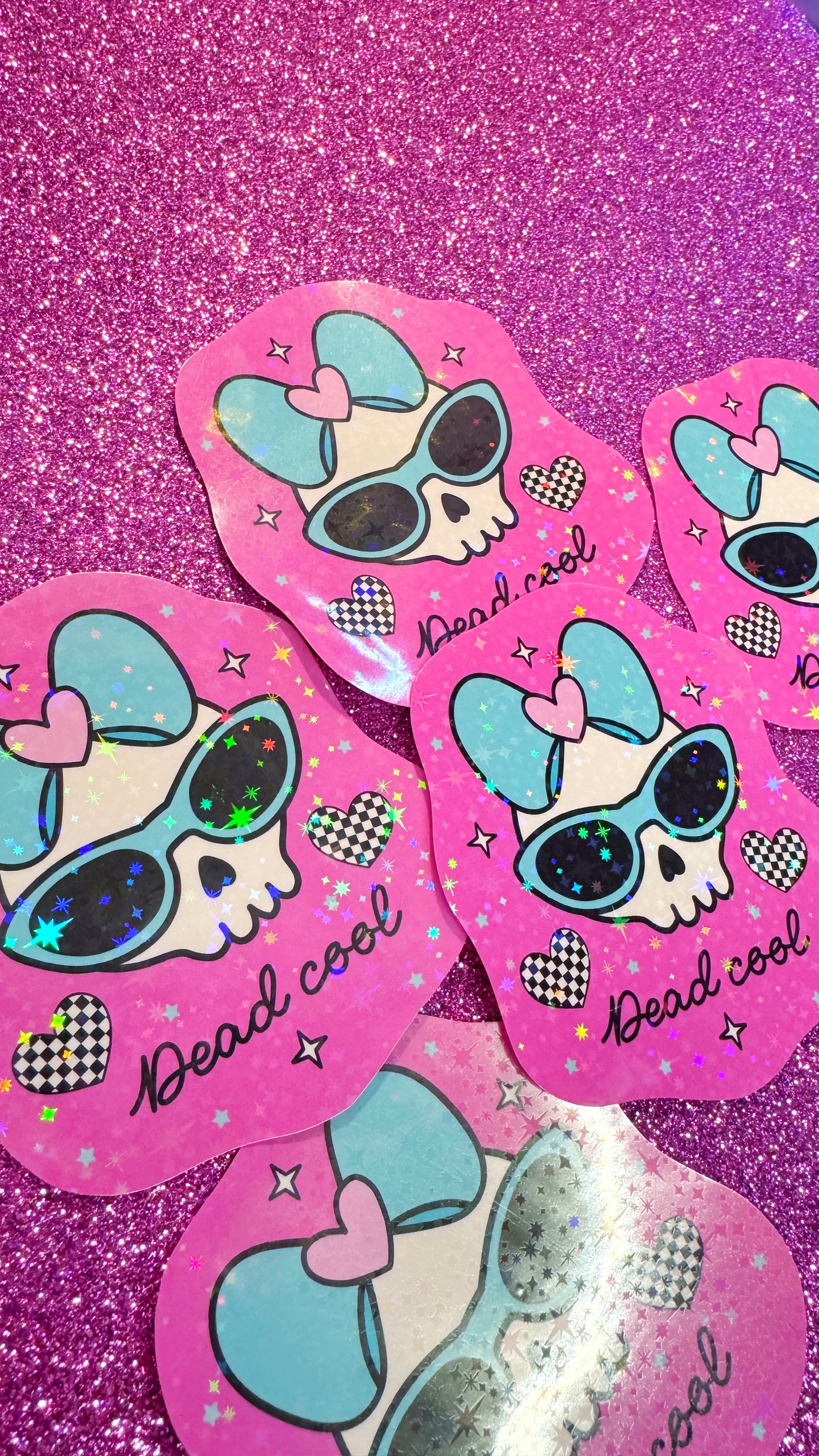 Dead Cool Glitter Sticker