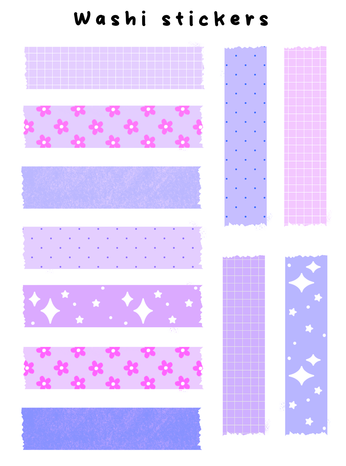 Washi Tape Sticker Sheet