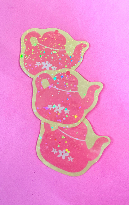 Pink Teapot Sticker