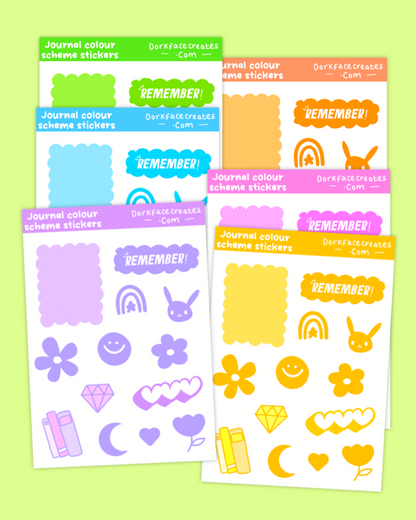 Journal Colour Theme Stickers