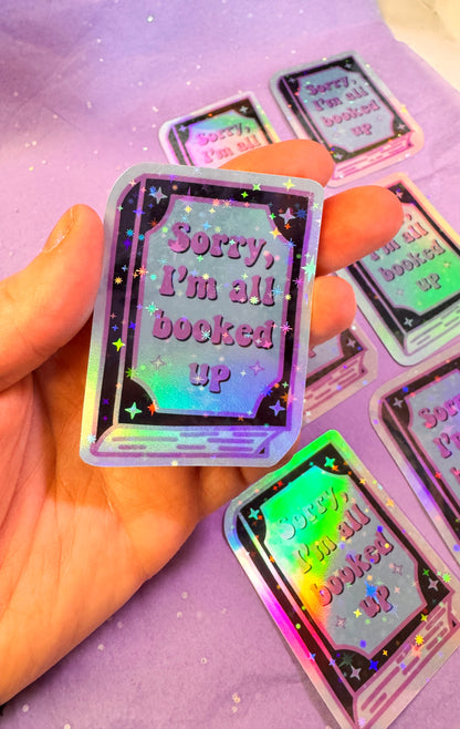 Booked Up Holo Sticker