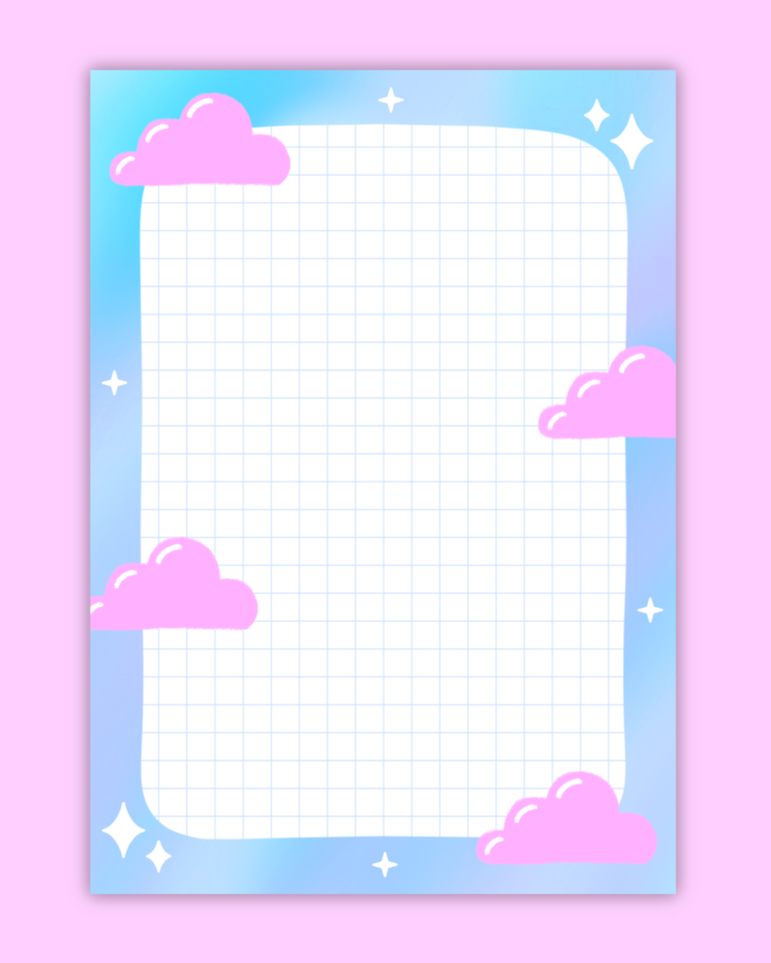 Cloudy A5 Notepad