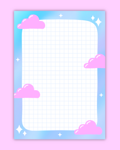 Cloudy A5 Notepad