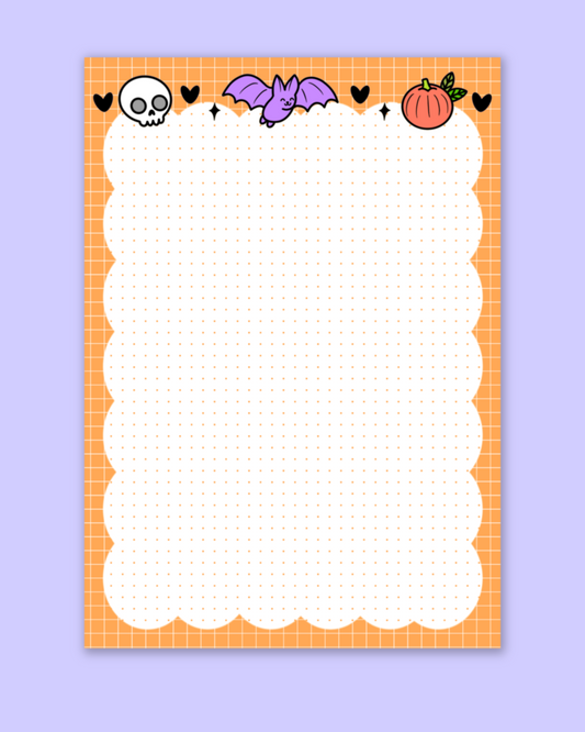 Orange Spooky Notepad