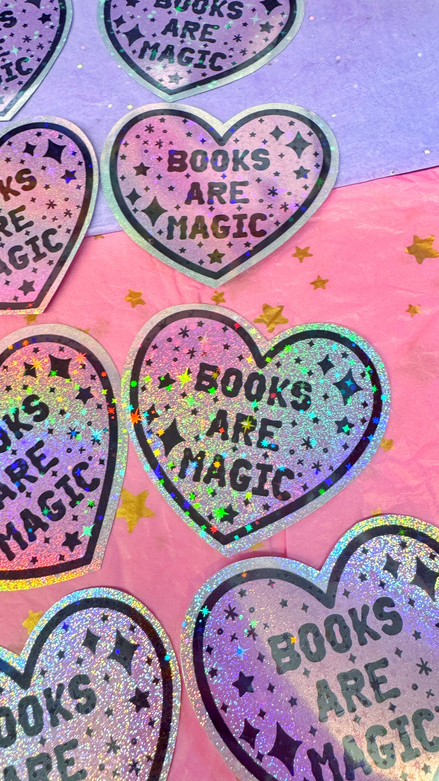 Books Are Magic Holo Sticker