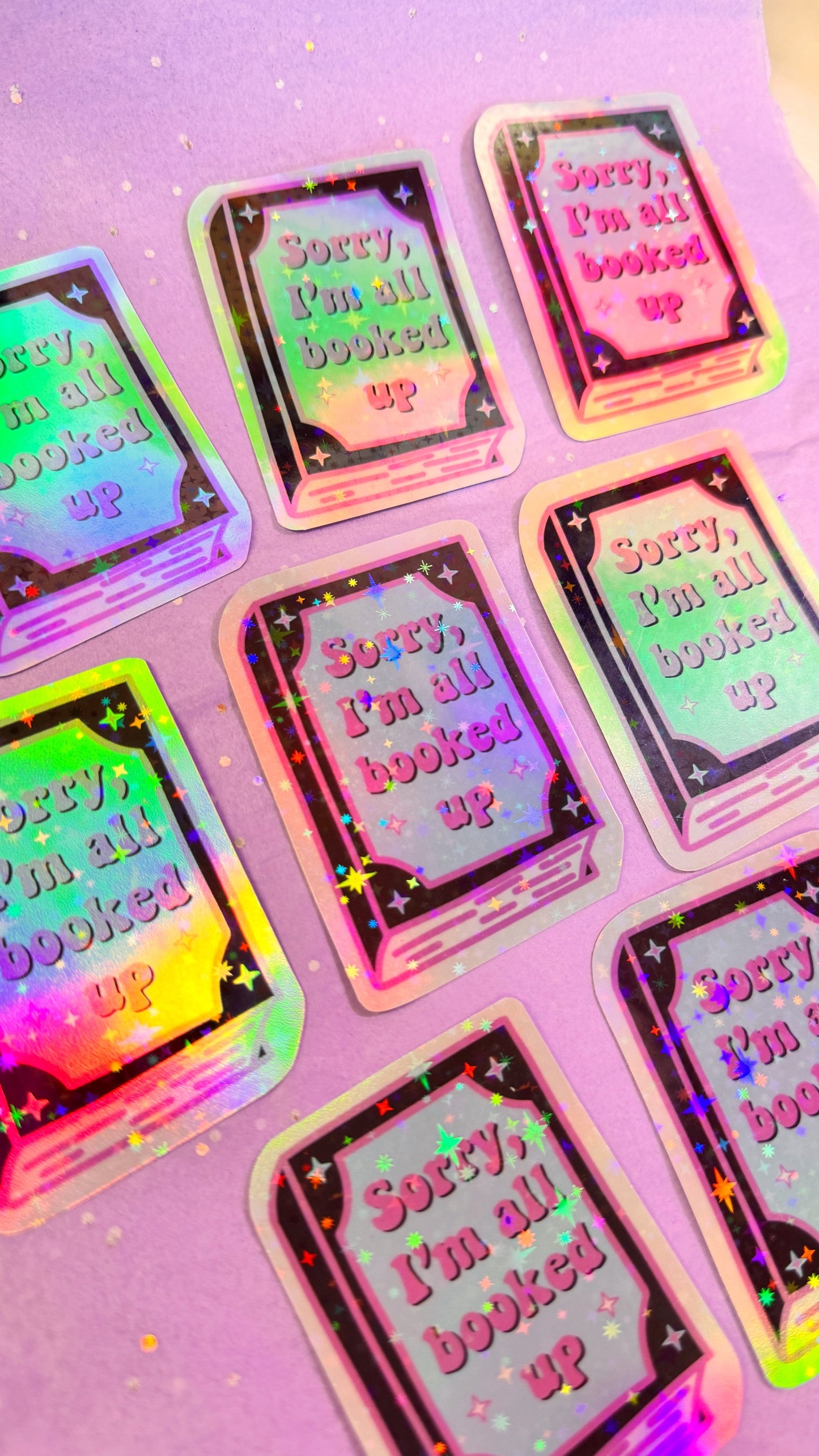 Booked Up Holo Sticker