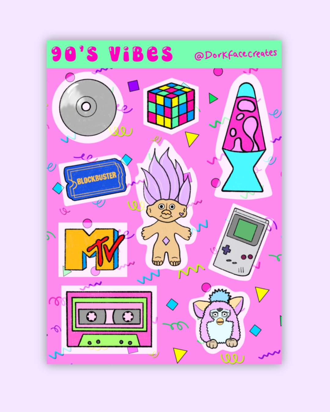 90’s Vibes Sticker Sheet