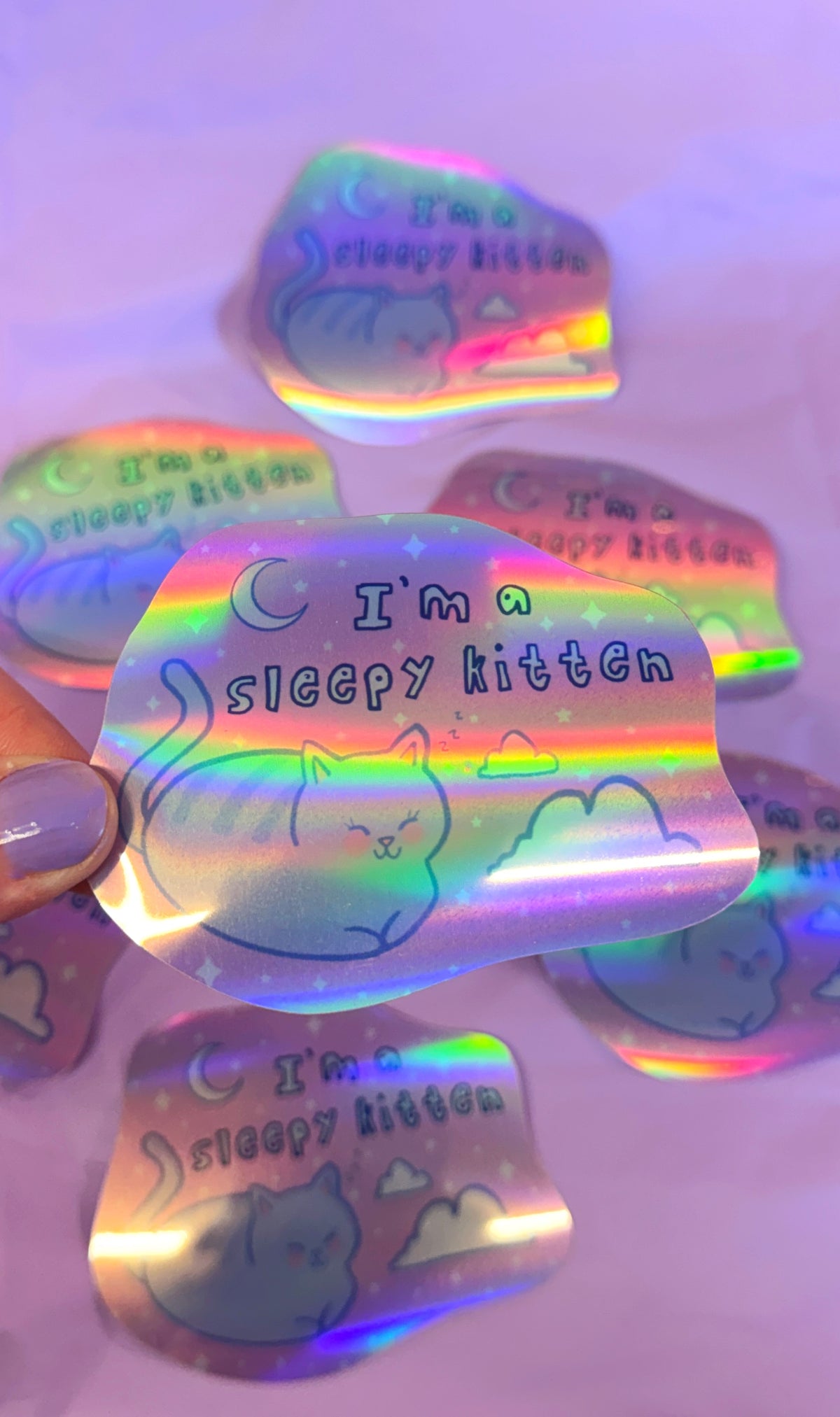 Sleepy Kitty Sticker
