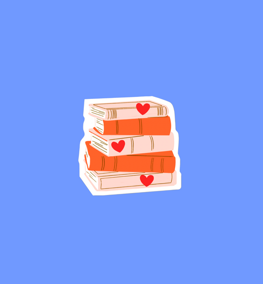 Book Pile Sticker