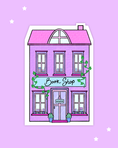 Purple Book Shop Sticker