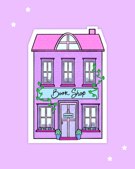 Purple Book Shop Sticker