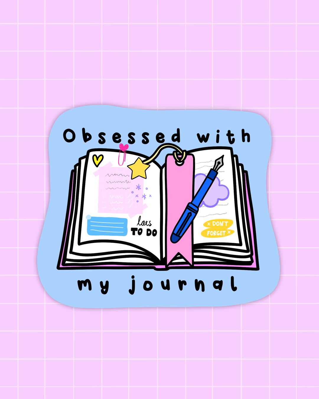Journal Obsessed Sticker