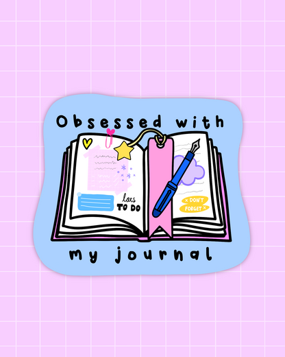 Journal Obsessed Sticker