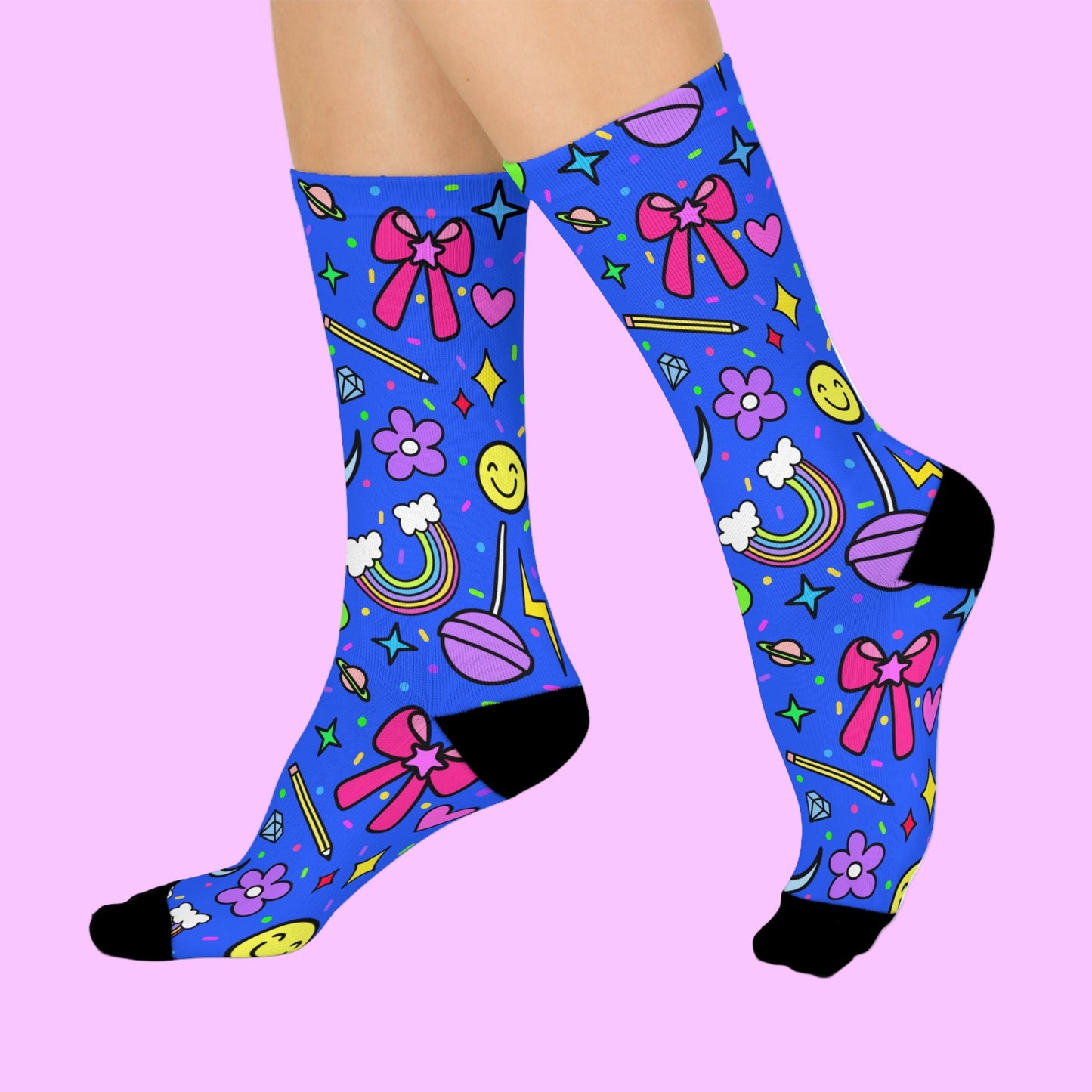 Kawaii Space Pattern Crew Socks
