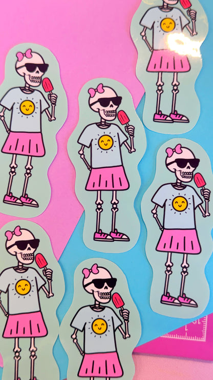 Summer Skele Sticker