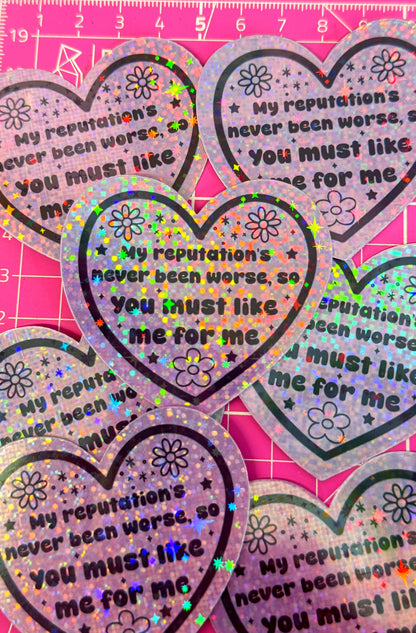 Reputation Glitter Sticker