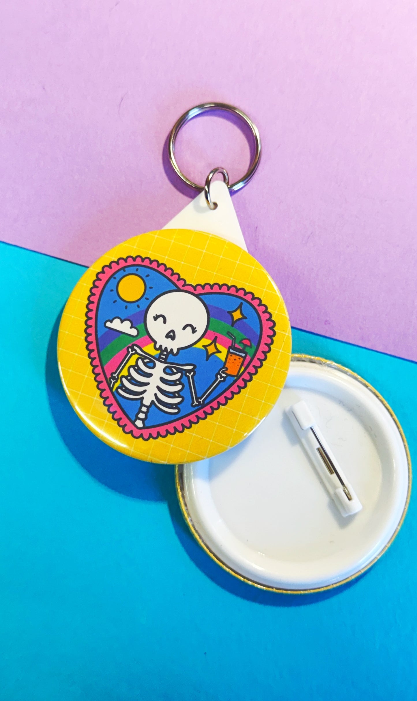 Summer Skele Keyring/Badge/Mirror/Magnet