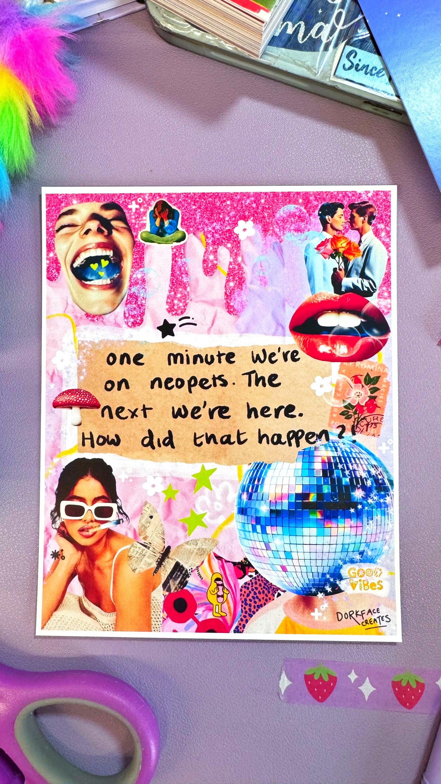 ‘Millenial Madness’ Collage Print