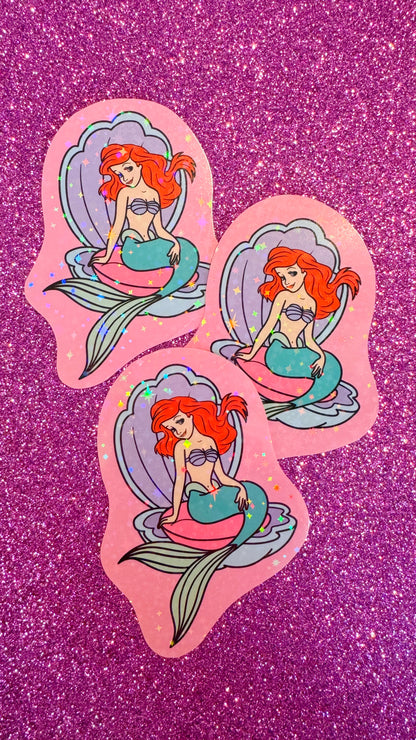 Ariel Glitter Sticker