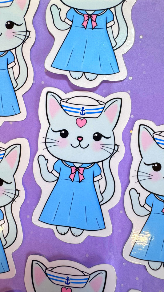 Opal Kitty Sailor Sticker